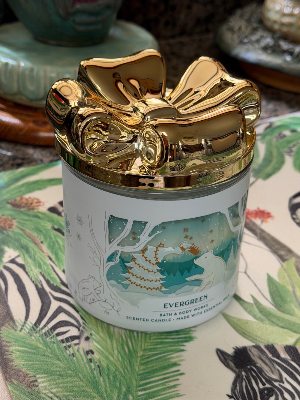 Bath & Body Works Metallic Gold Ceramic Flower Accent
